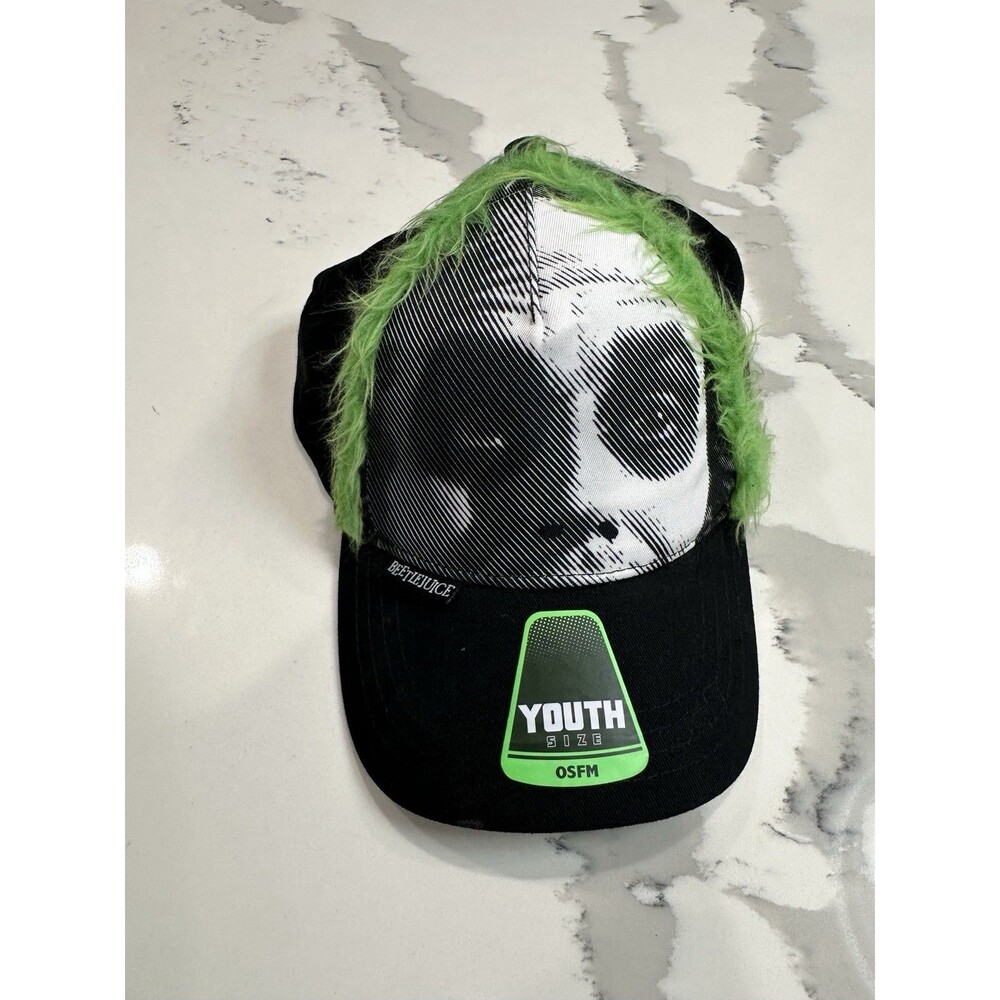 Beetle Juice Boys Character Baseball Adjustable Snapback Hat, Youth One Size NWT